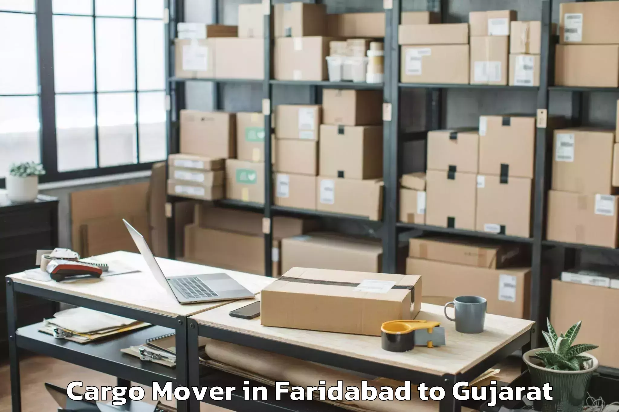 Expert Faridabad to Rajkot Airport Raj Cargo Mover